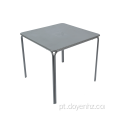 Mesa desdobrável quadrada de metal de 80 cm com tampo de mesa padrão
